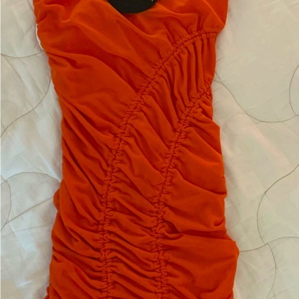 White Fox Said And Done mini dress orange small NWT - Picture 4 of 4